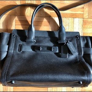 Coach Swagger Carryall in Black Pebble Leather